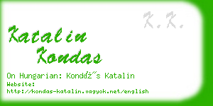 katalin kondas business card